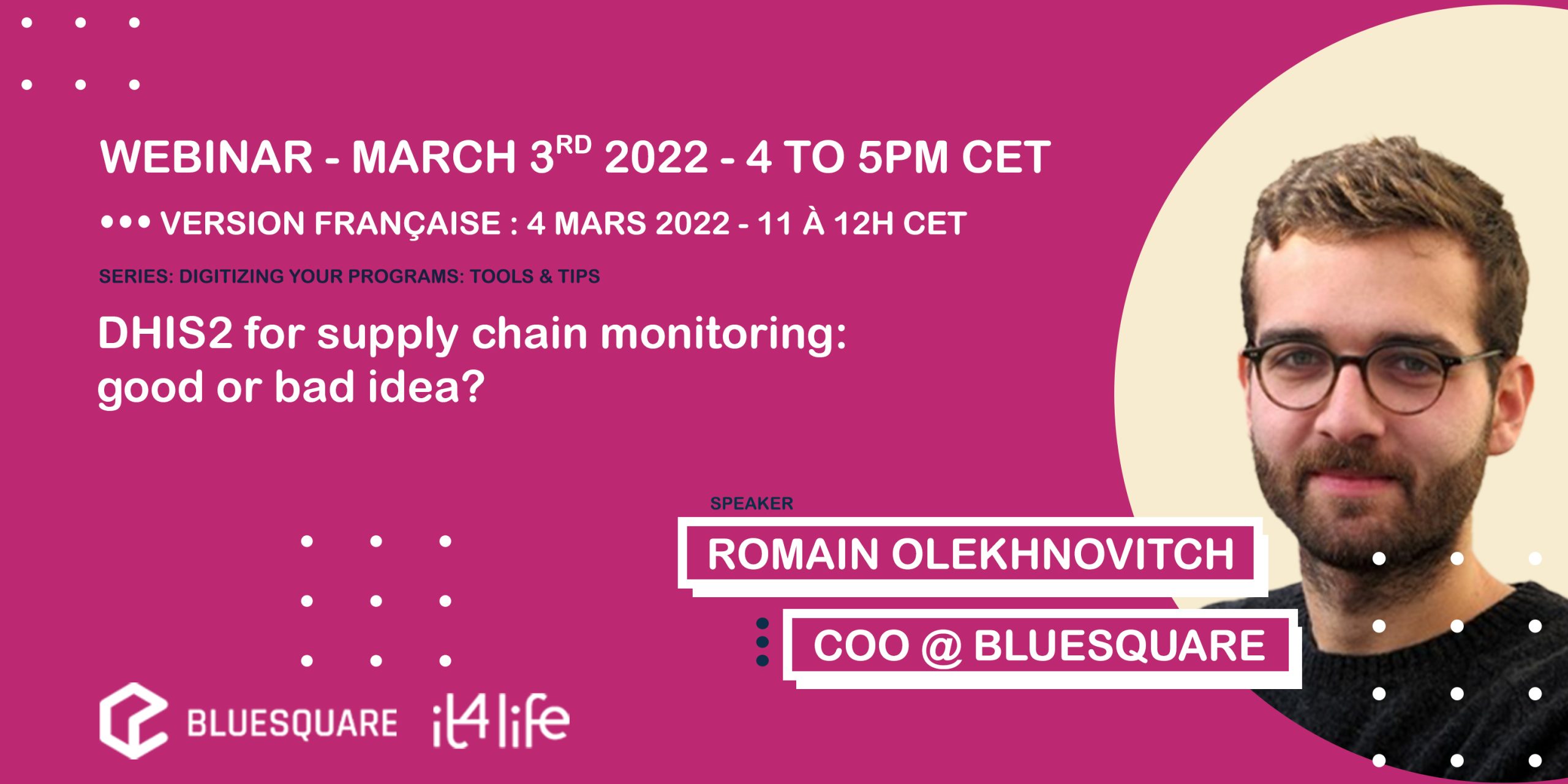 Webinar: DHIS2 for logistics and stock management: good / bad idea?